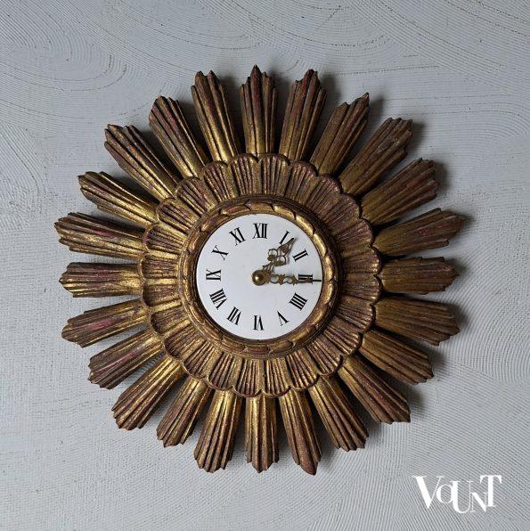 Sunburst wandklok, jaren '60