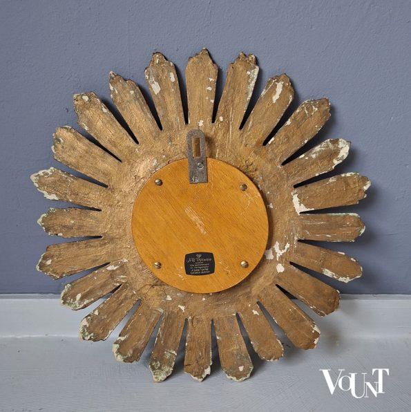 Sunburst wandklok, jaren '60