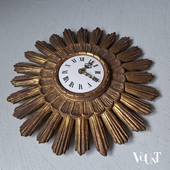 Sunburst wandklok, jaren '60
