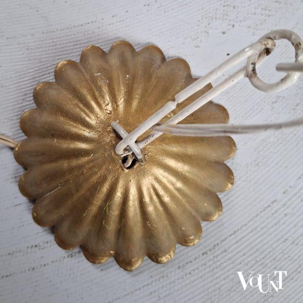 Metalen hanglamp bloemen, jaren '60