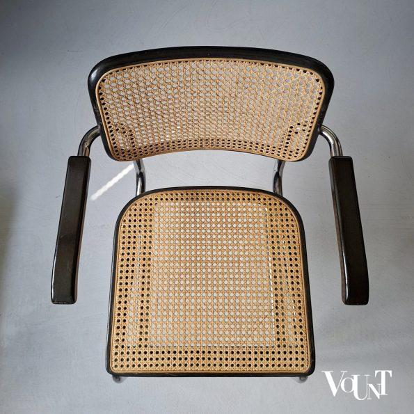 Zwarte S64 stoel, Marcel Breuer voor Thonet, 1981