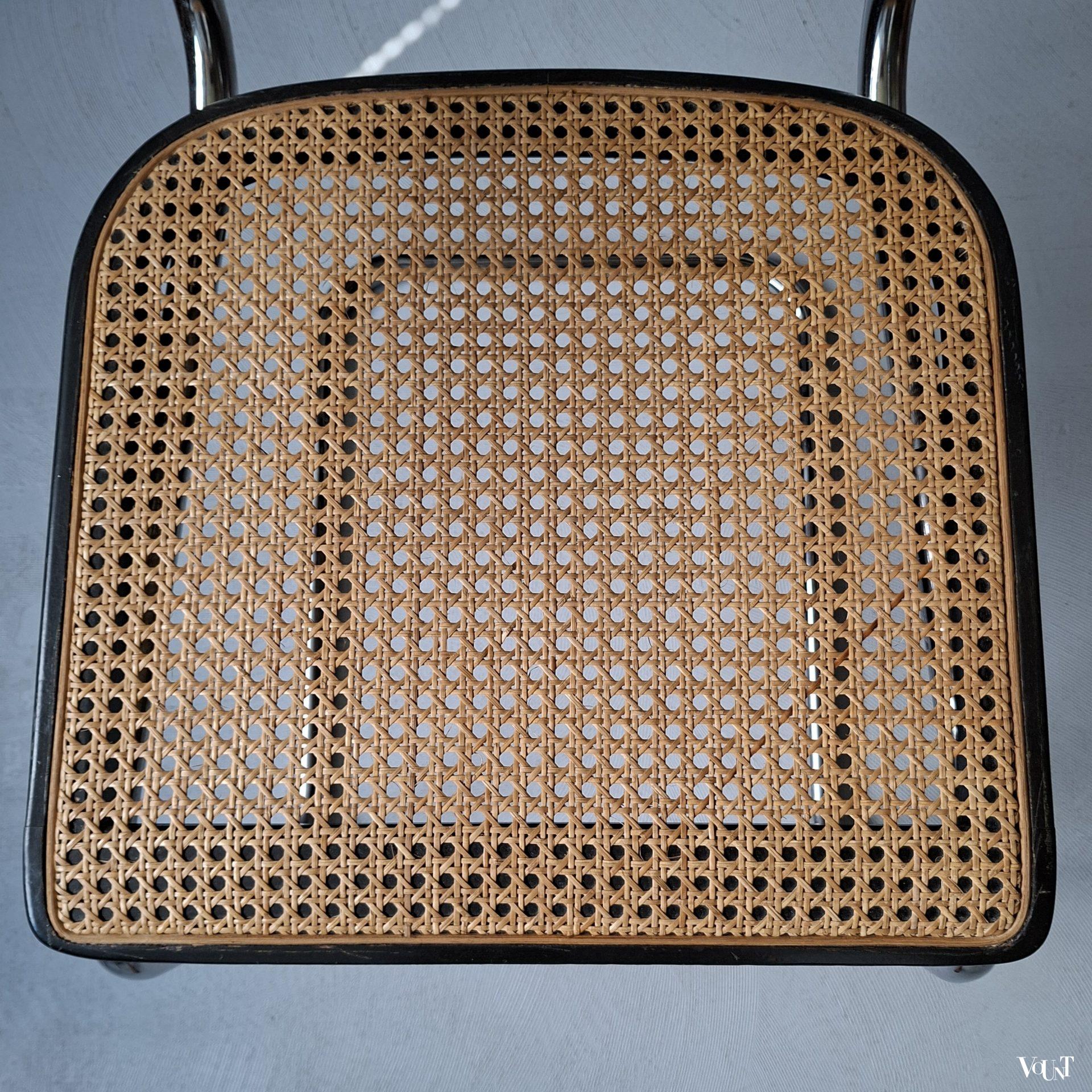 Zwarte S64 stoel, Marcel Breuer voor Thonet, 1981