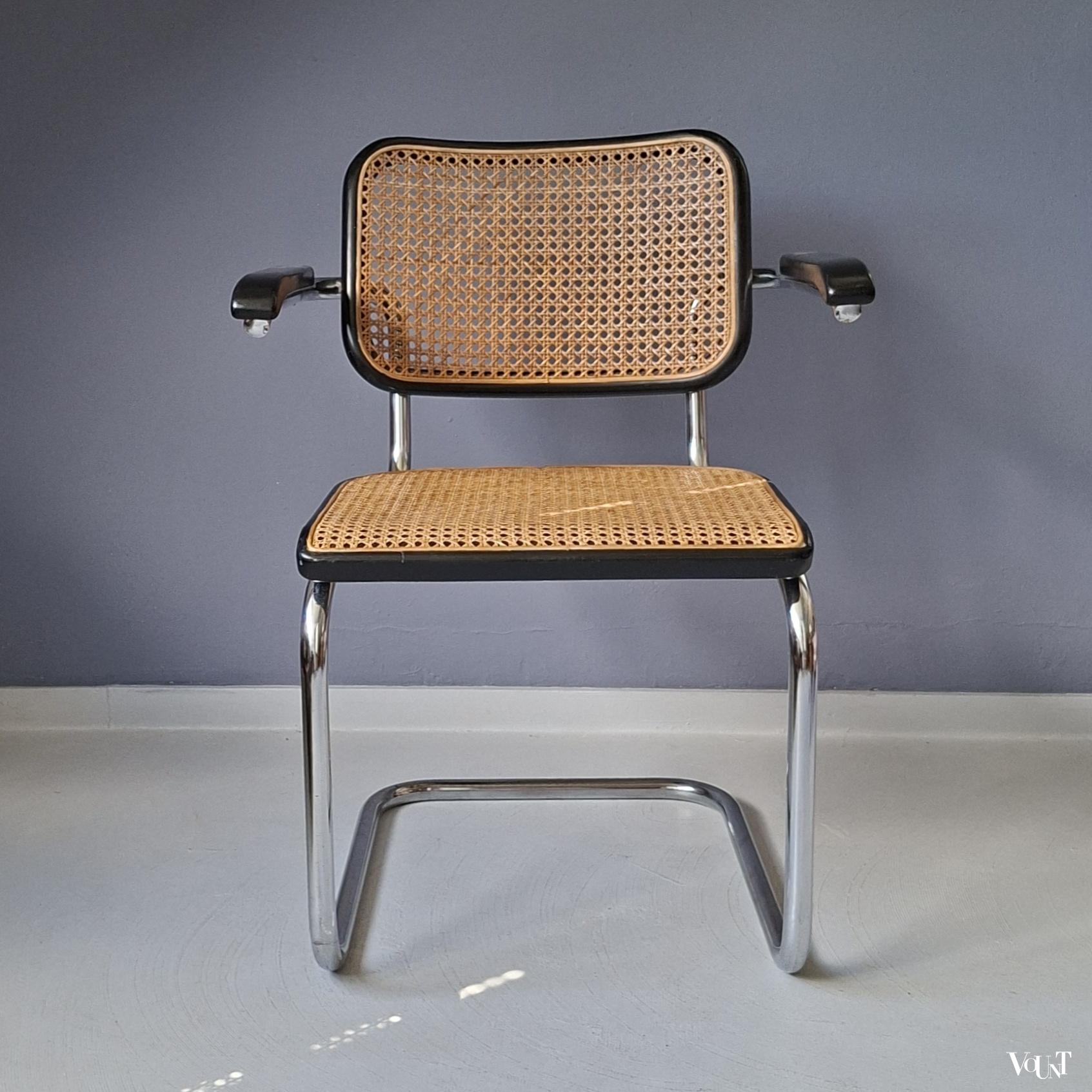 Zwarte S64 stoel, Marcel Breuer voor Thonet, jaren '60