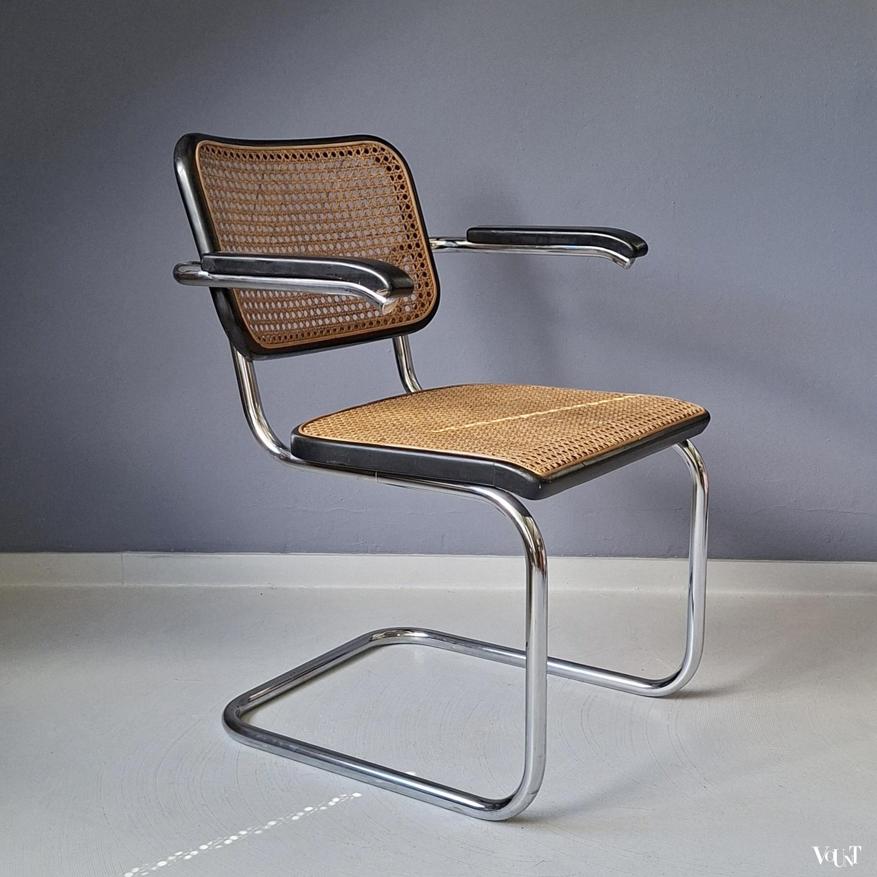 Zwarte S64 stoel, Marcel Breuer voor Thonet, jaren '60