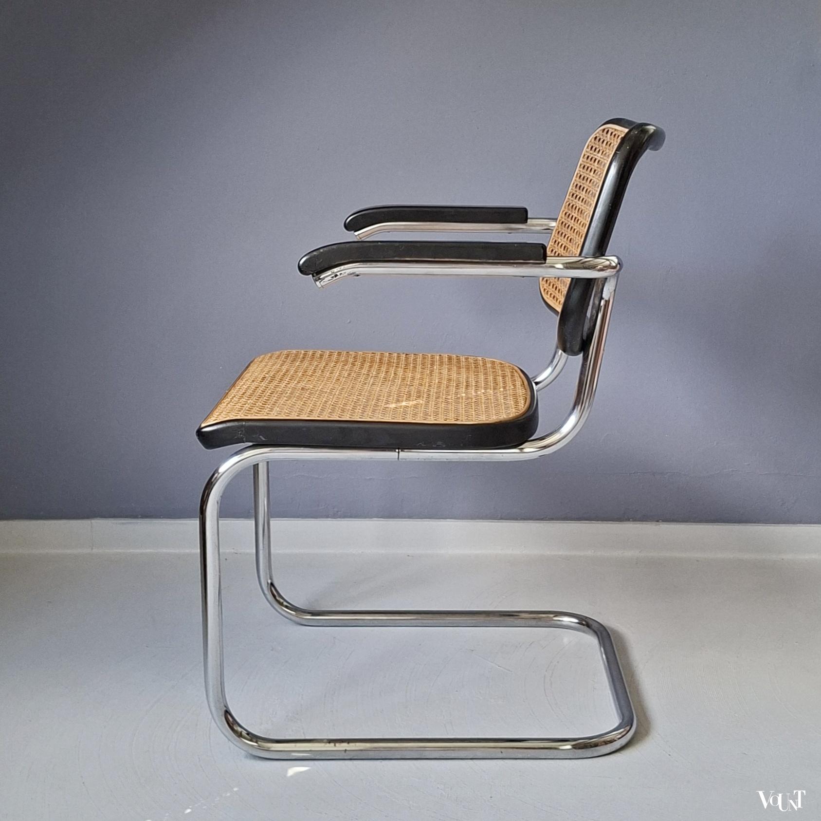 Zwarte S64 stoel, Marcel Breuer voor Thonet, jaren '60