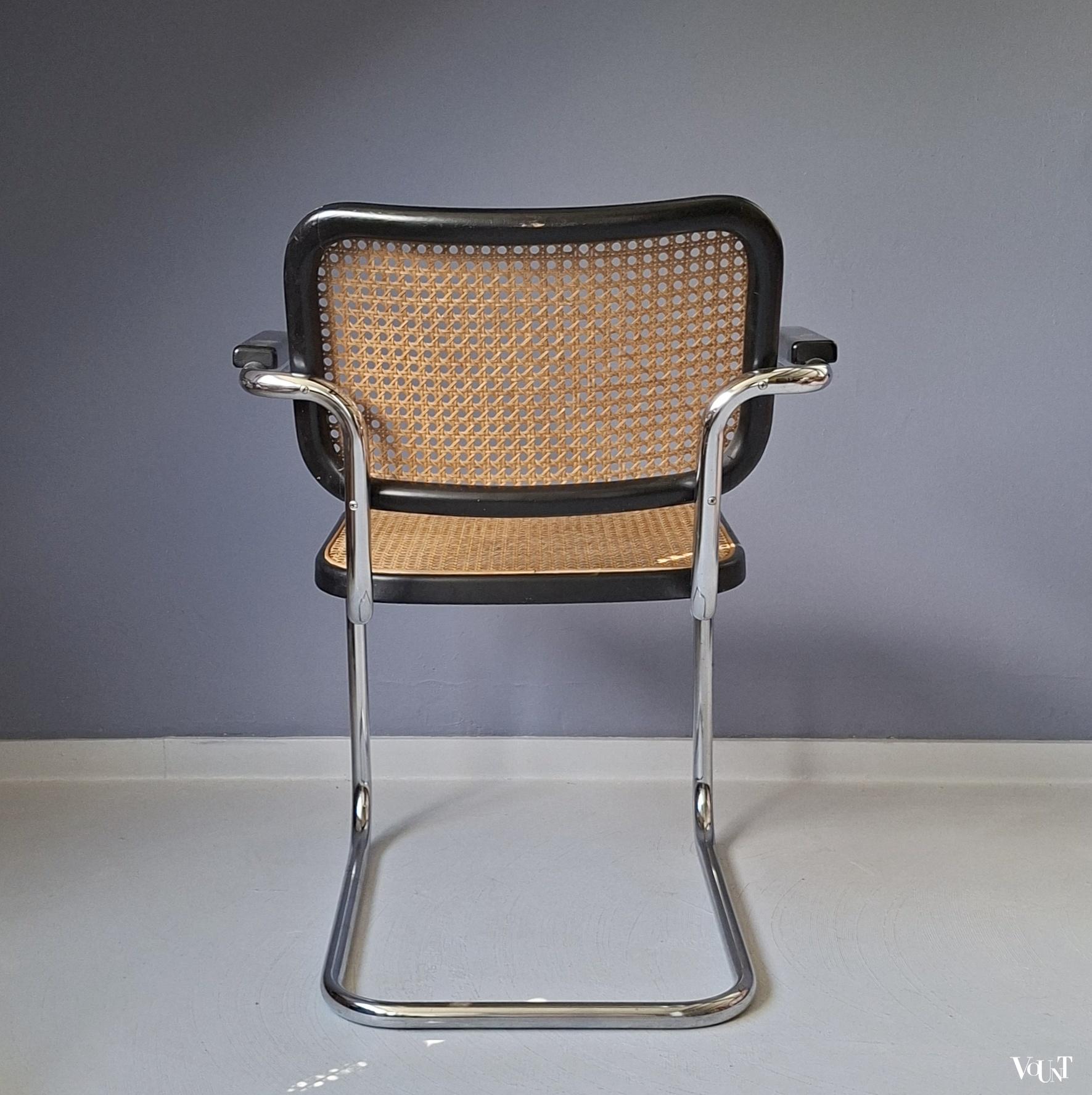 Zwarte S64 stoel, Marcel Breuer voor Thonet, jaren '60