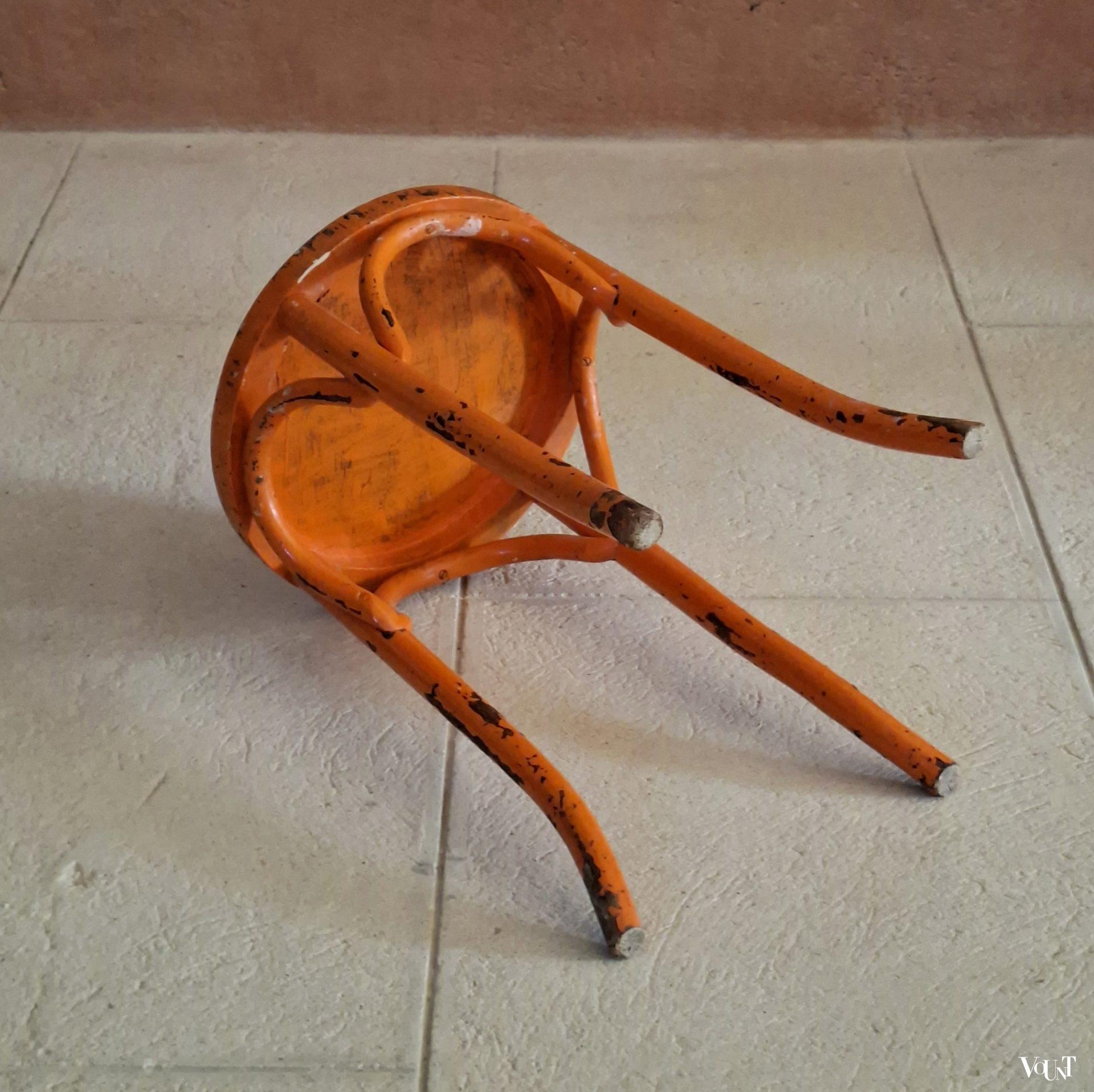 Bentwood kruk met plywood zitting, jaren '50/'60