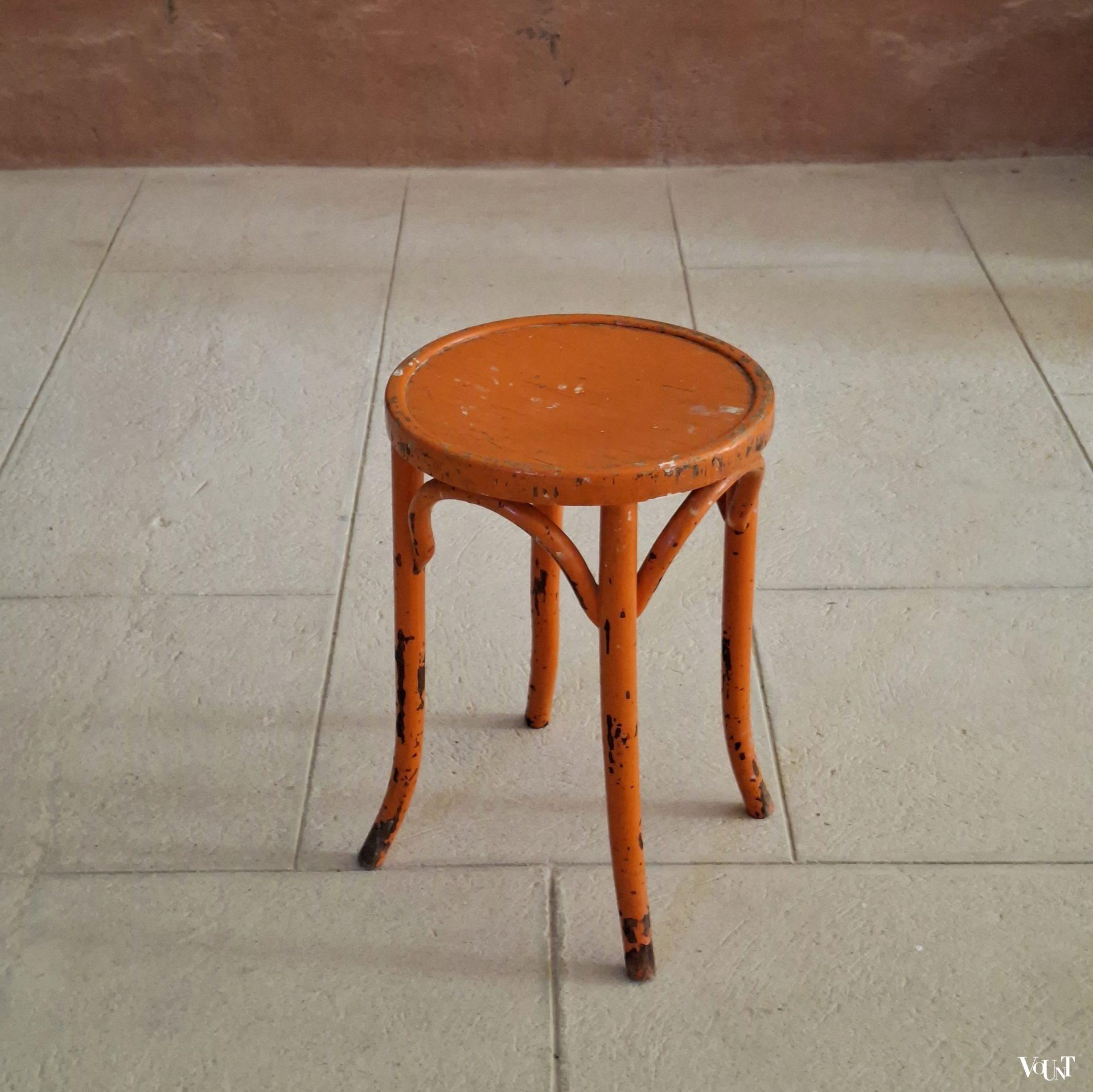 Bentwood kruk met plywood zitting, jaren '50/'60