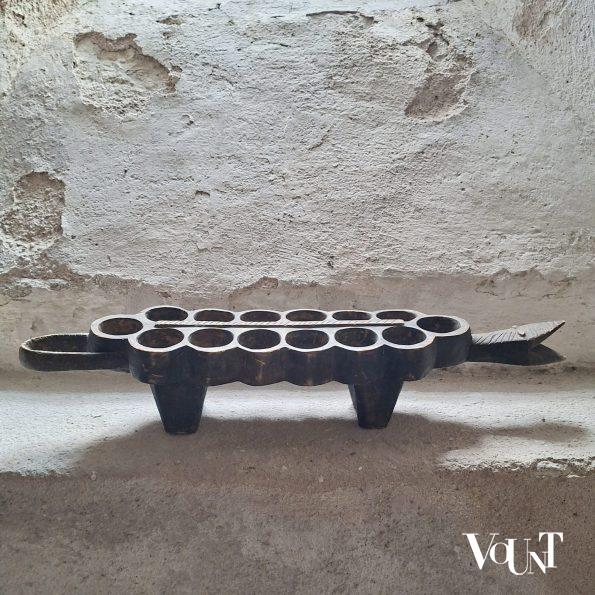 Senufo Mancala bord krokodil, ca. jaren '50/'60