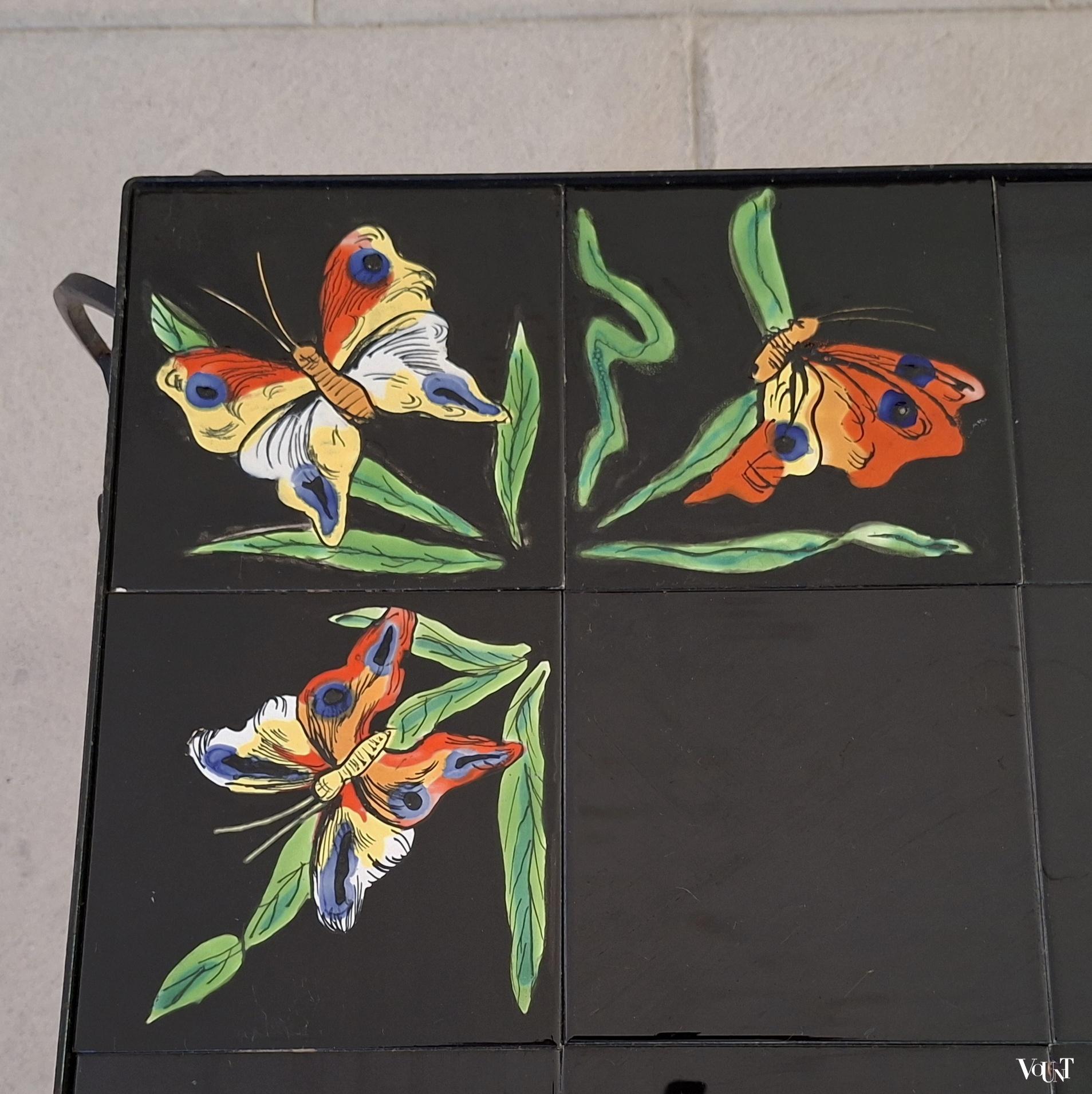 Frans tegeltafeltje vlinders (Vallauris), jaren '60