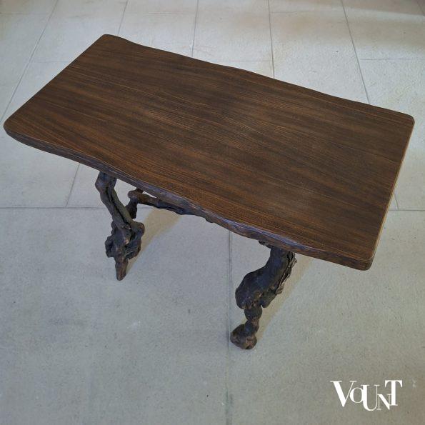 Brutalist tafel met wijnrankpoten, jaren '60/'70