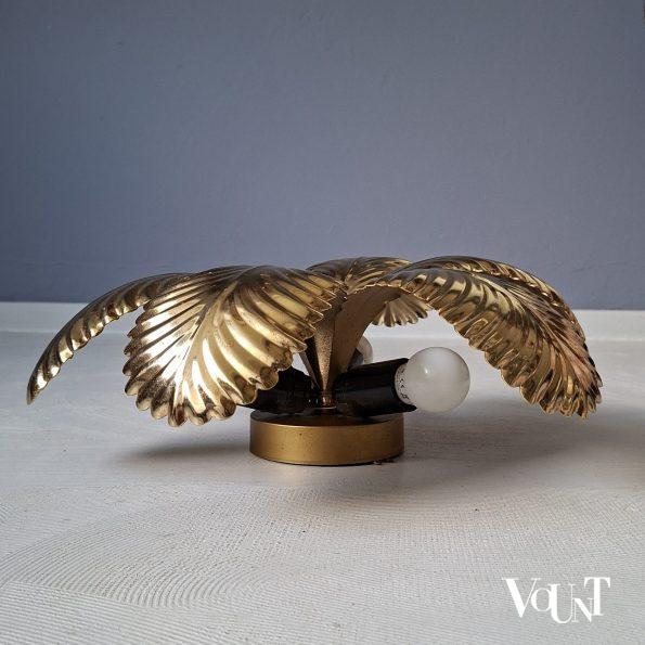 Goudkleurige metalen plafond- of wandlamp, jaren '60/'70