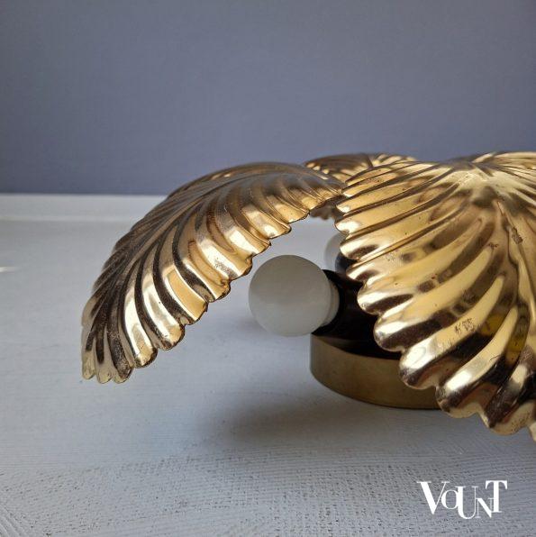 Goudkleurige metalen plafond- of wandlamp, jaren '60/'70