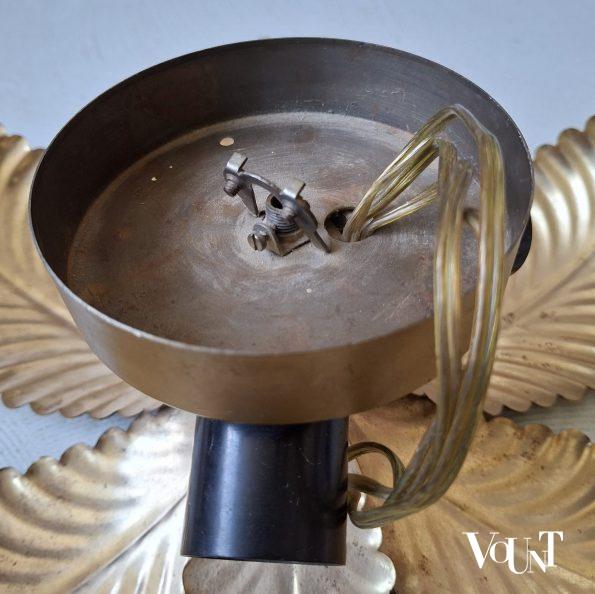 Goudkleurige metalen plafond- of wandlamp, jaren '60/'70