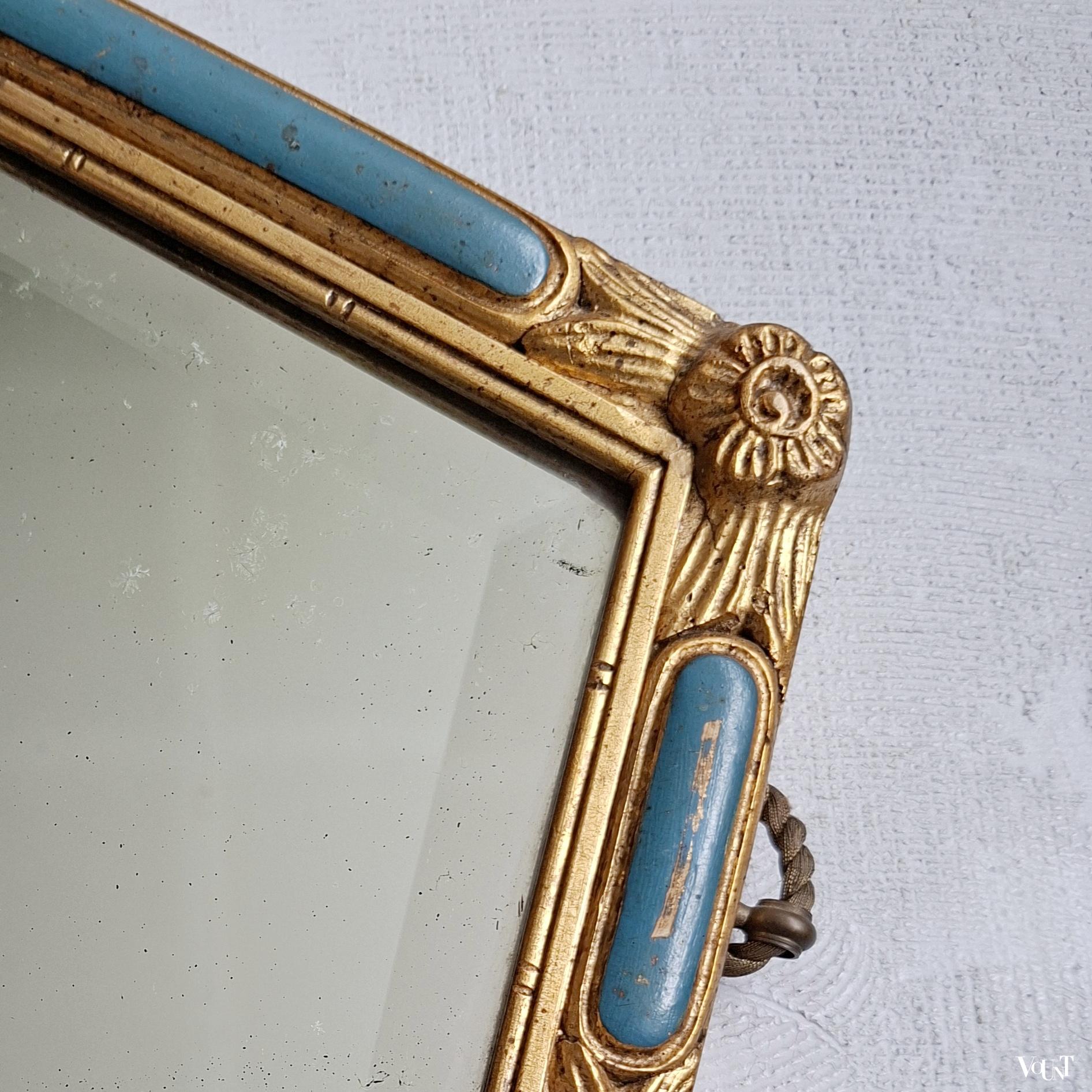 Hexagonale Franse wandspiegel, jaren '20/'30