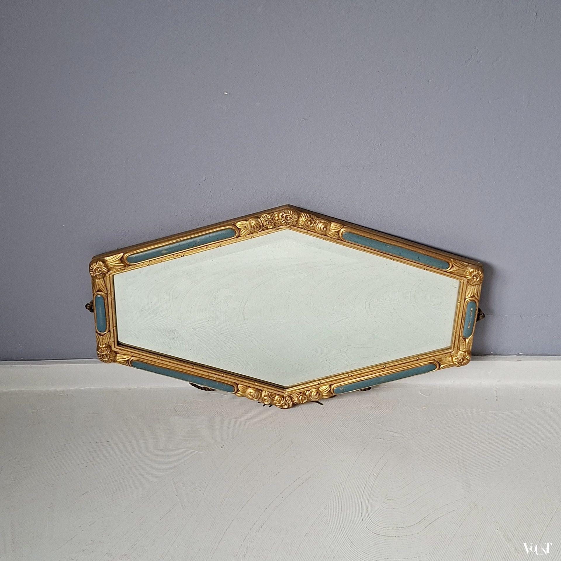 Hexagonale Franse wandspiegel, jaren '20/'30