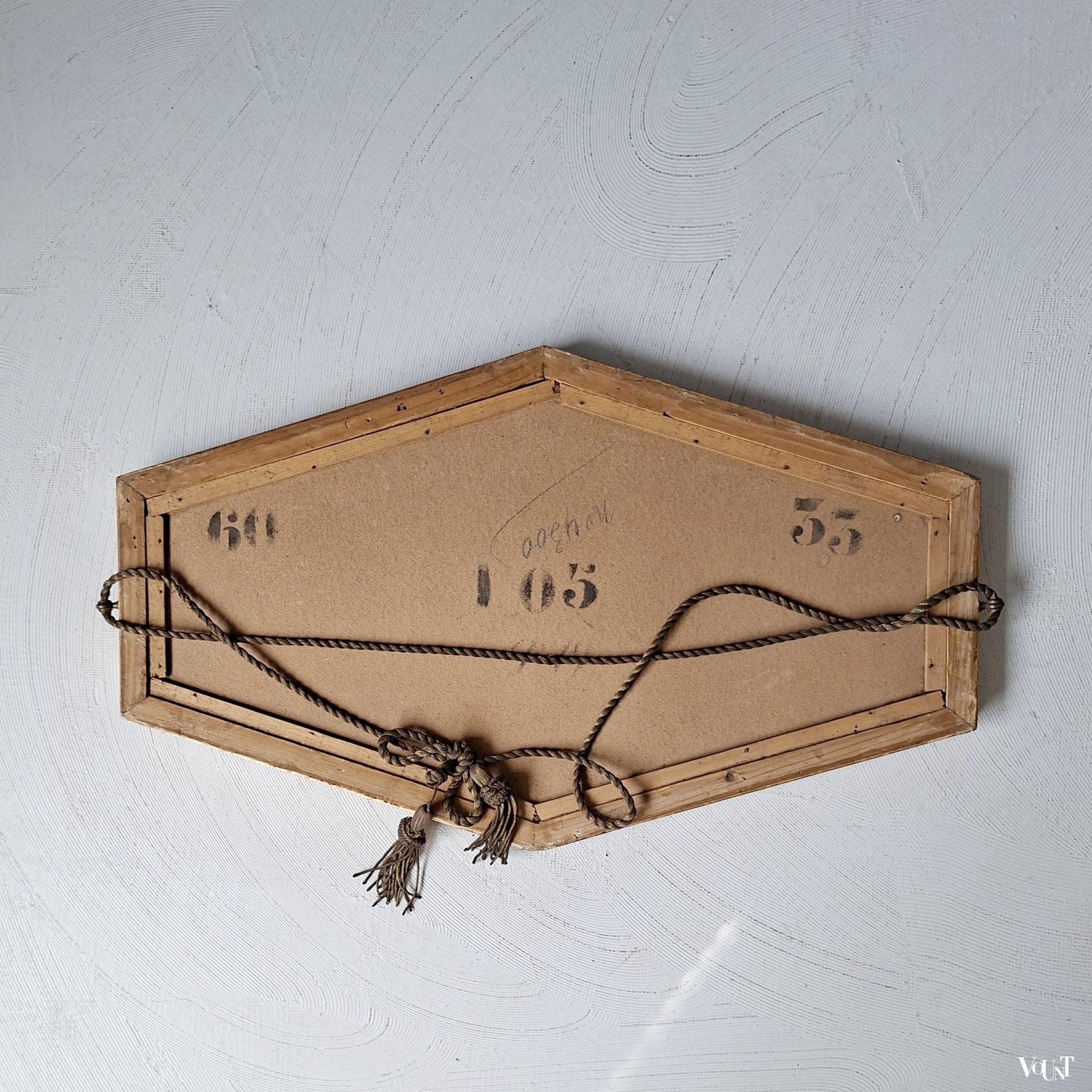 Hexagonale Franse wandspiegel, jaren '20/'30