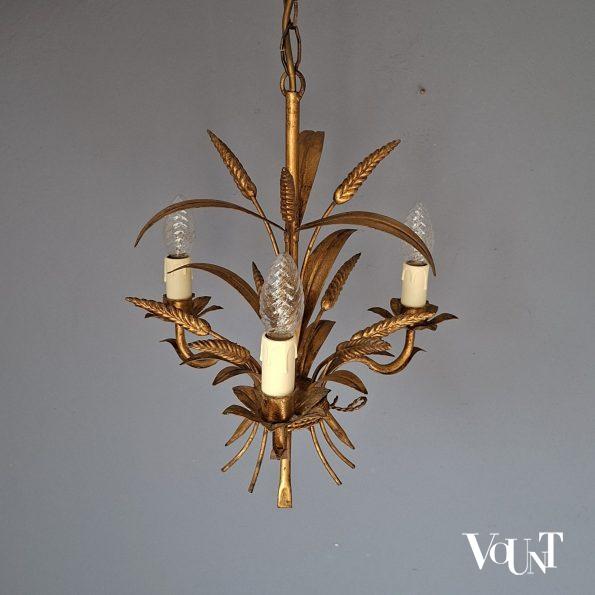 Vintage korenarenlamp, Coco Chanel-/Hollywood Regency-stijl, jaren '60