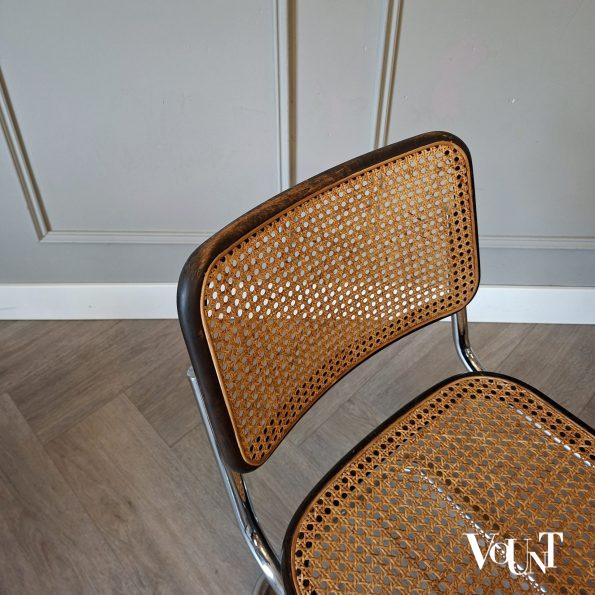 Set van 4 bruine S32 stoelen, Marcel Breuer voor Thonet, 1978