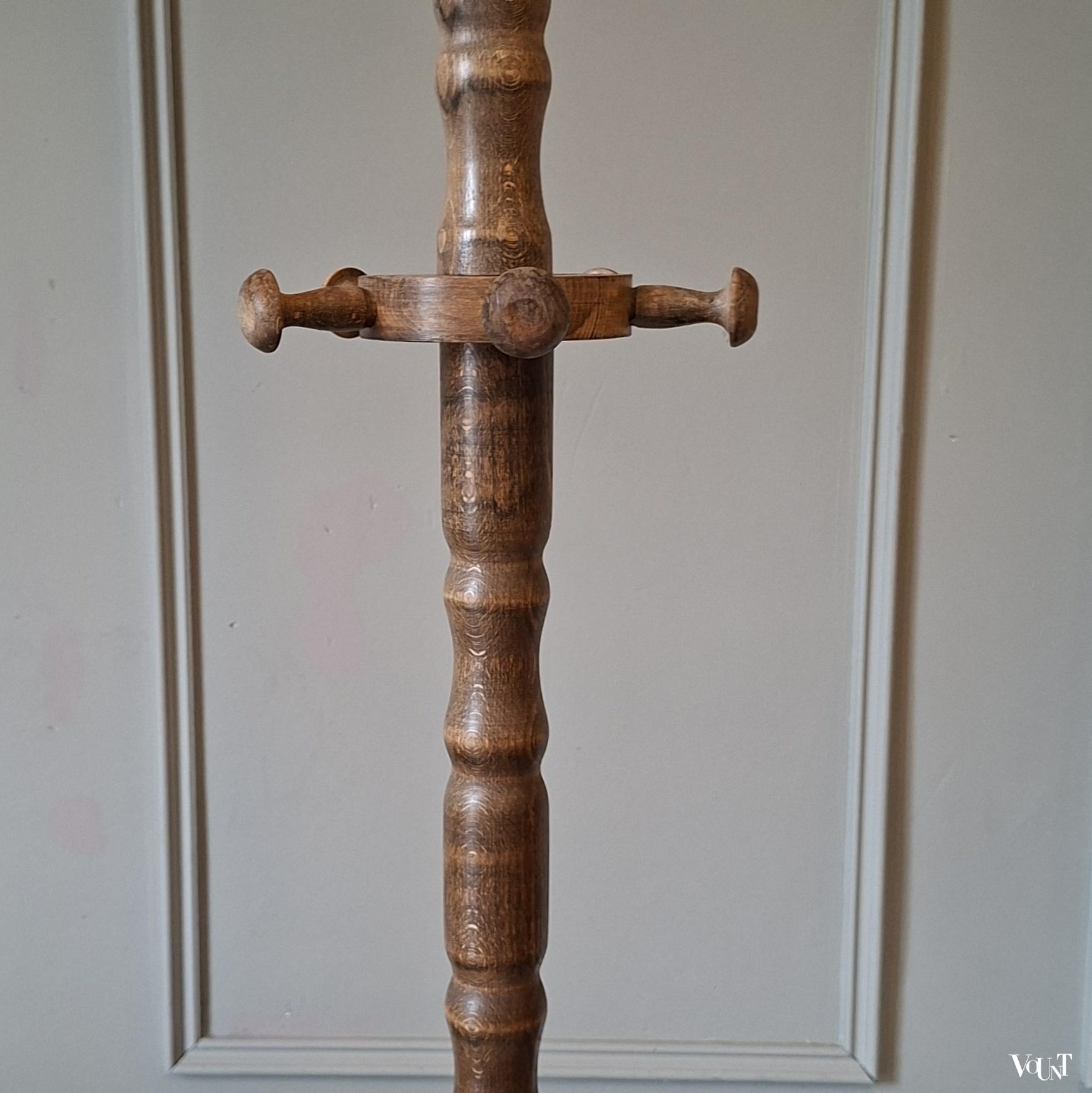 Houten staande kapstok, jaren '50/'60
