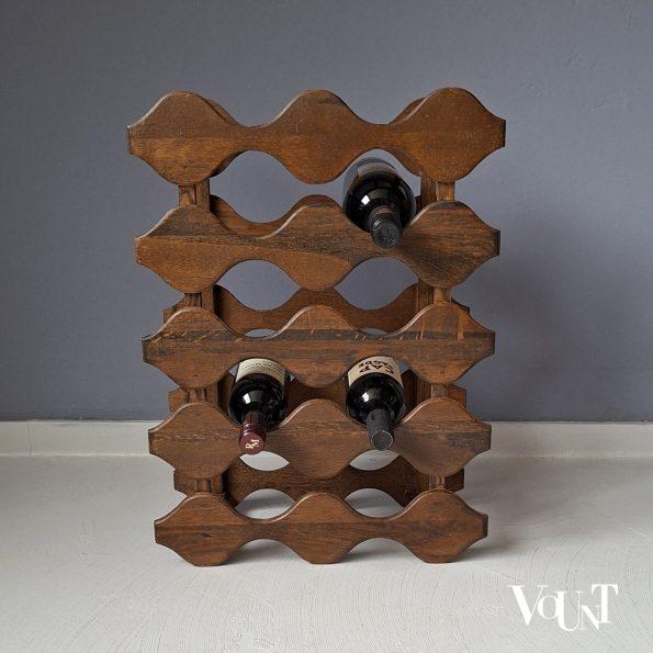 Mid-century houten wijnrek, jaren '50/'60