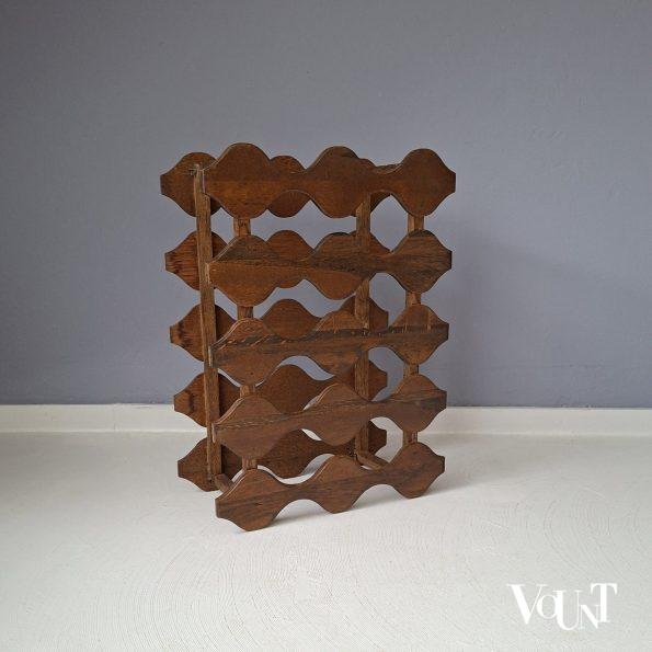 Mid-century houten wijnrek, jaren '50/'60