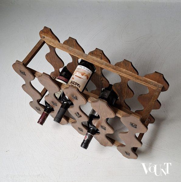 Mid-century houten wijnrek, jaren '50/'60