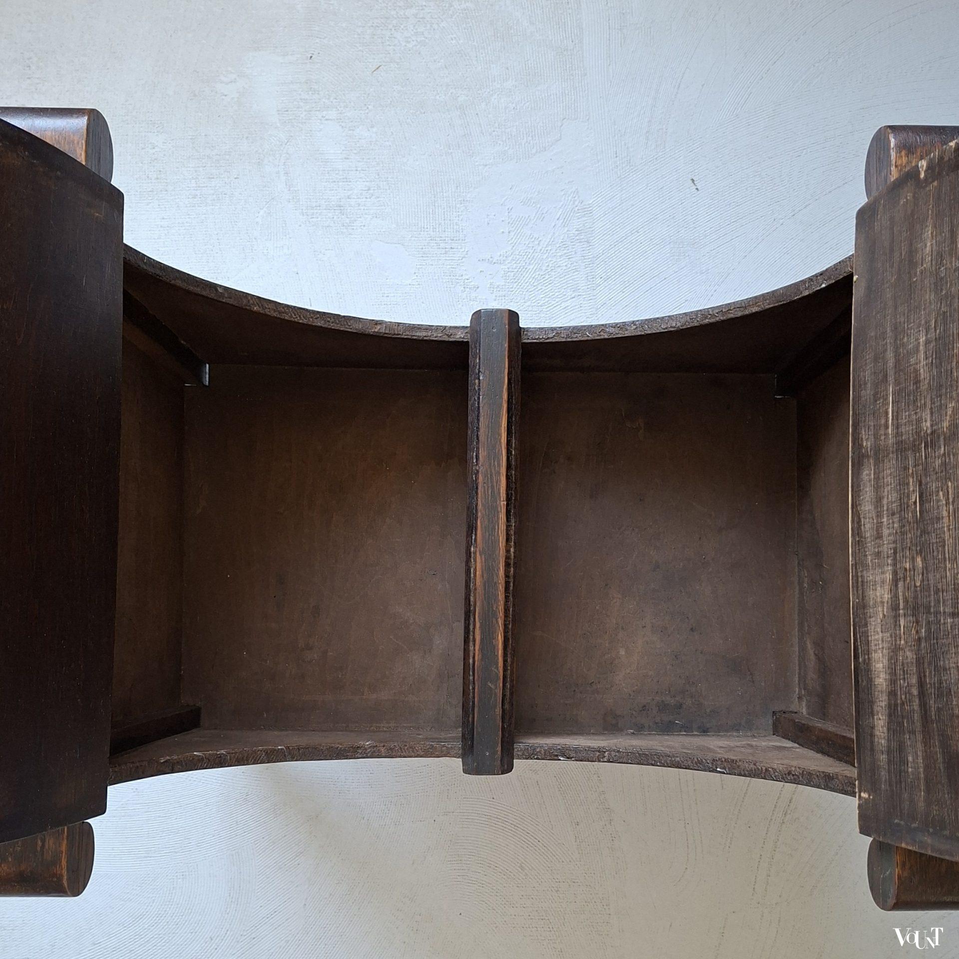 Antiek halbankje met bergruimte, rond 1900