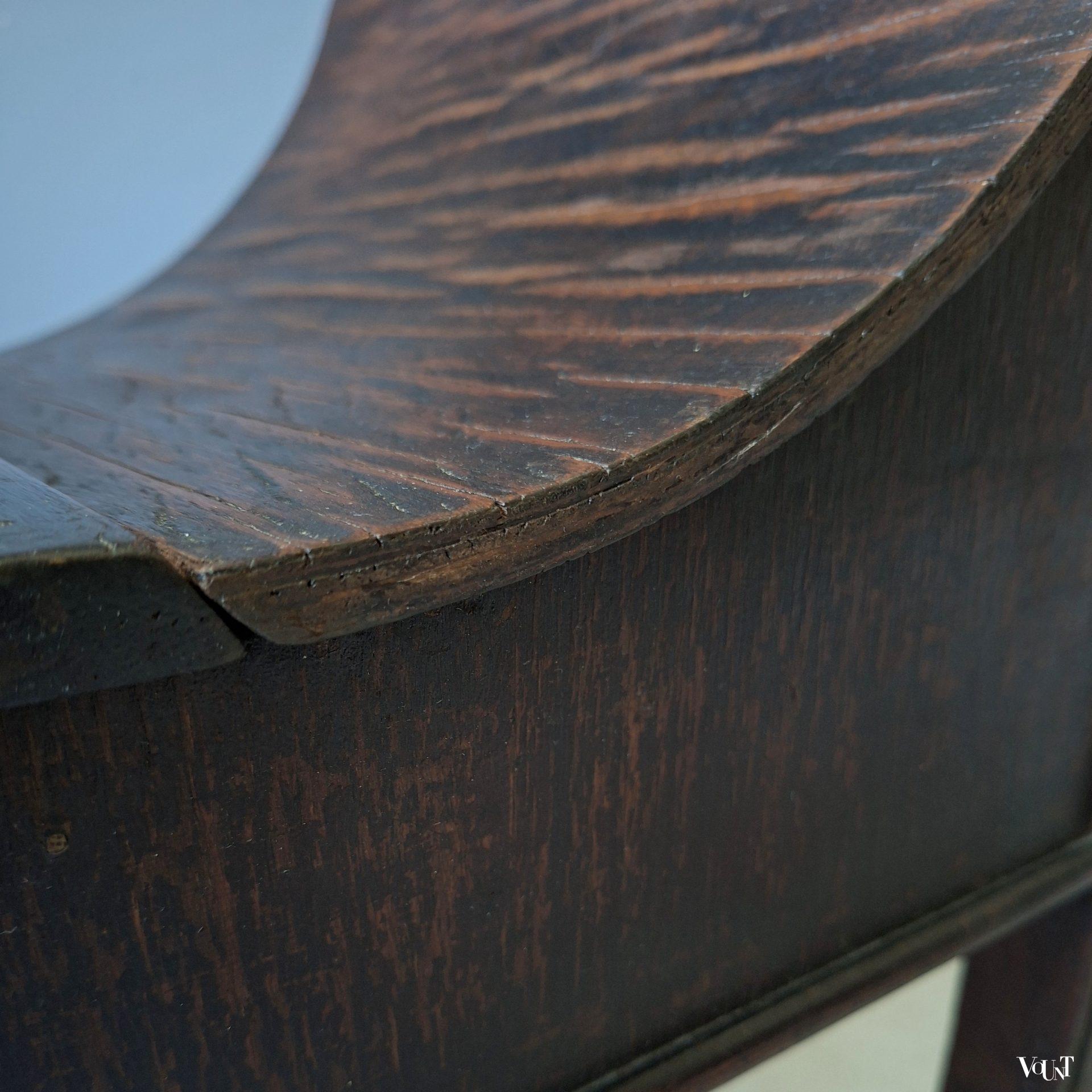 Antiek halbankje met bergruimte, rond 1900