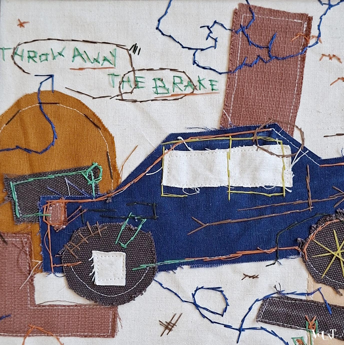 Textielwerk "Throw Away the Brake", Verena Tomberg, 2024