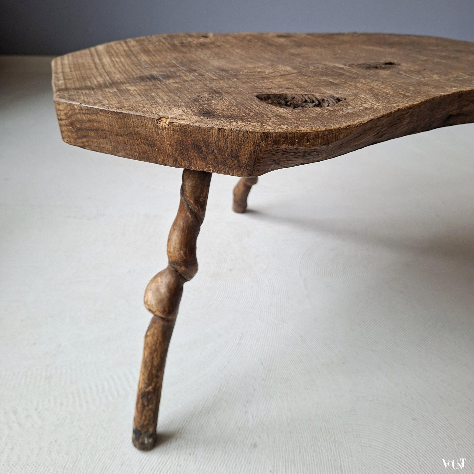 Antieke Franse boomstam-bijzettafel, ca. jaren '20