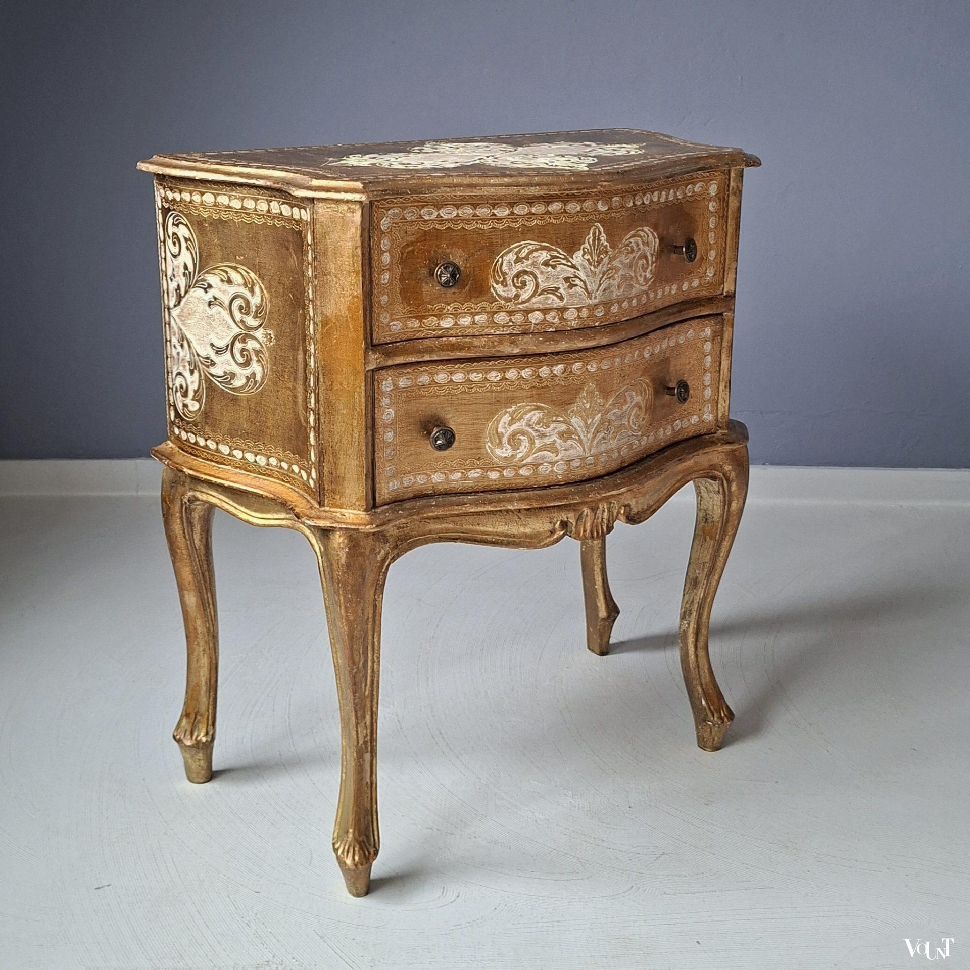 Florentijns "gouden" ladekastje, jaren '60