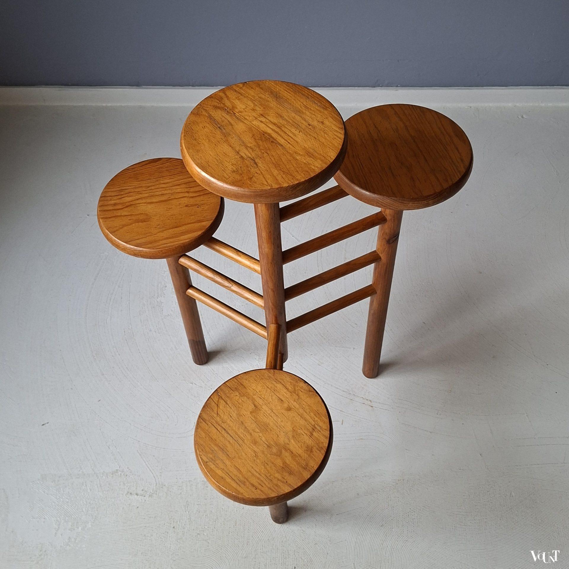 Vintage Franse plantenstandaard / display, jaren '70