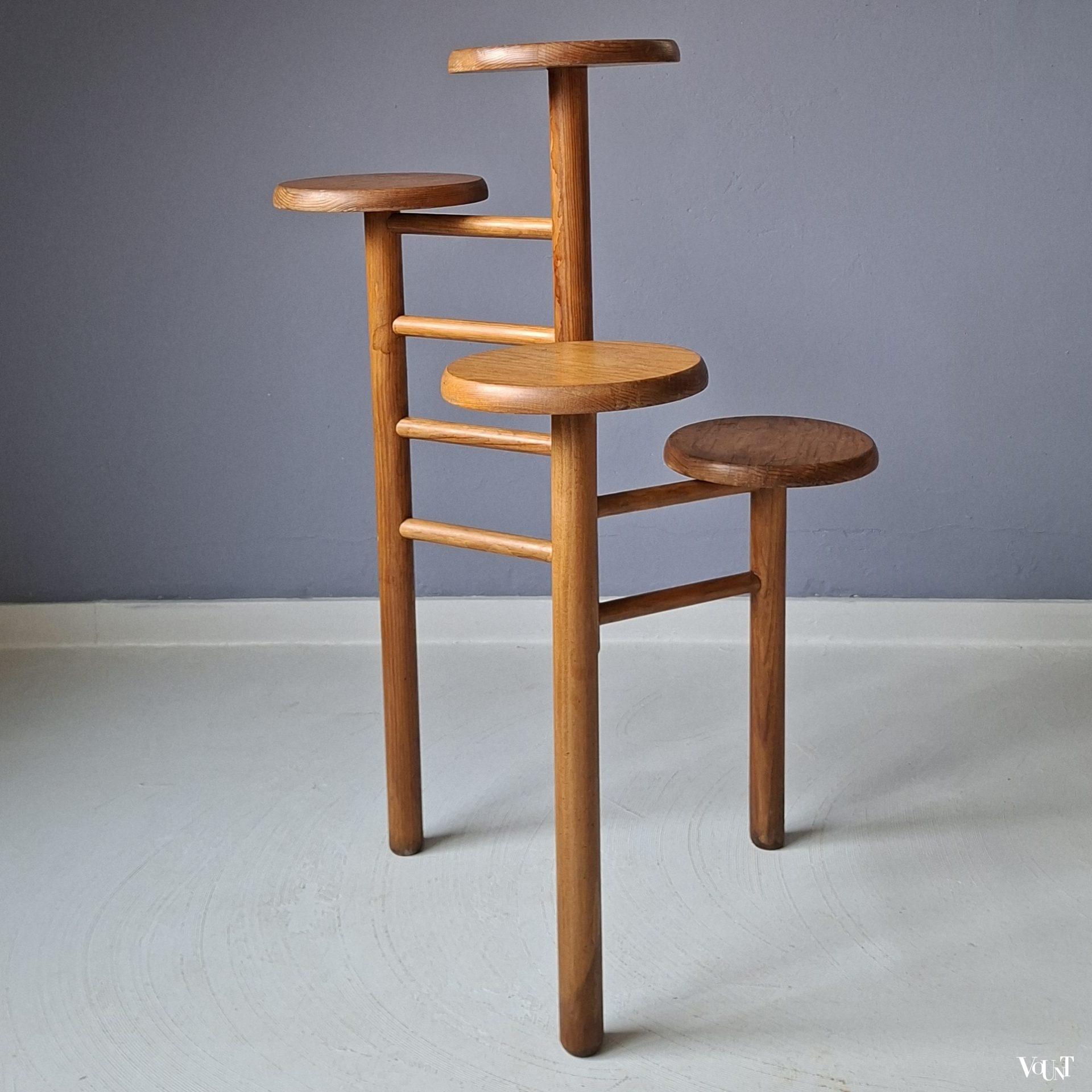 Vintage Franse plantenstandaard / display, jaren '70