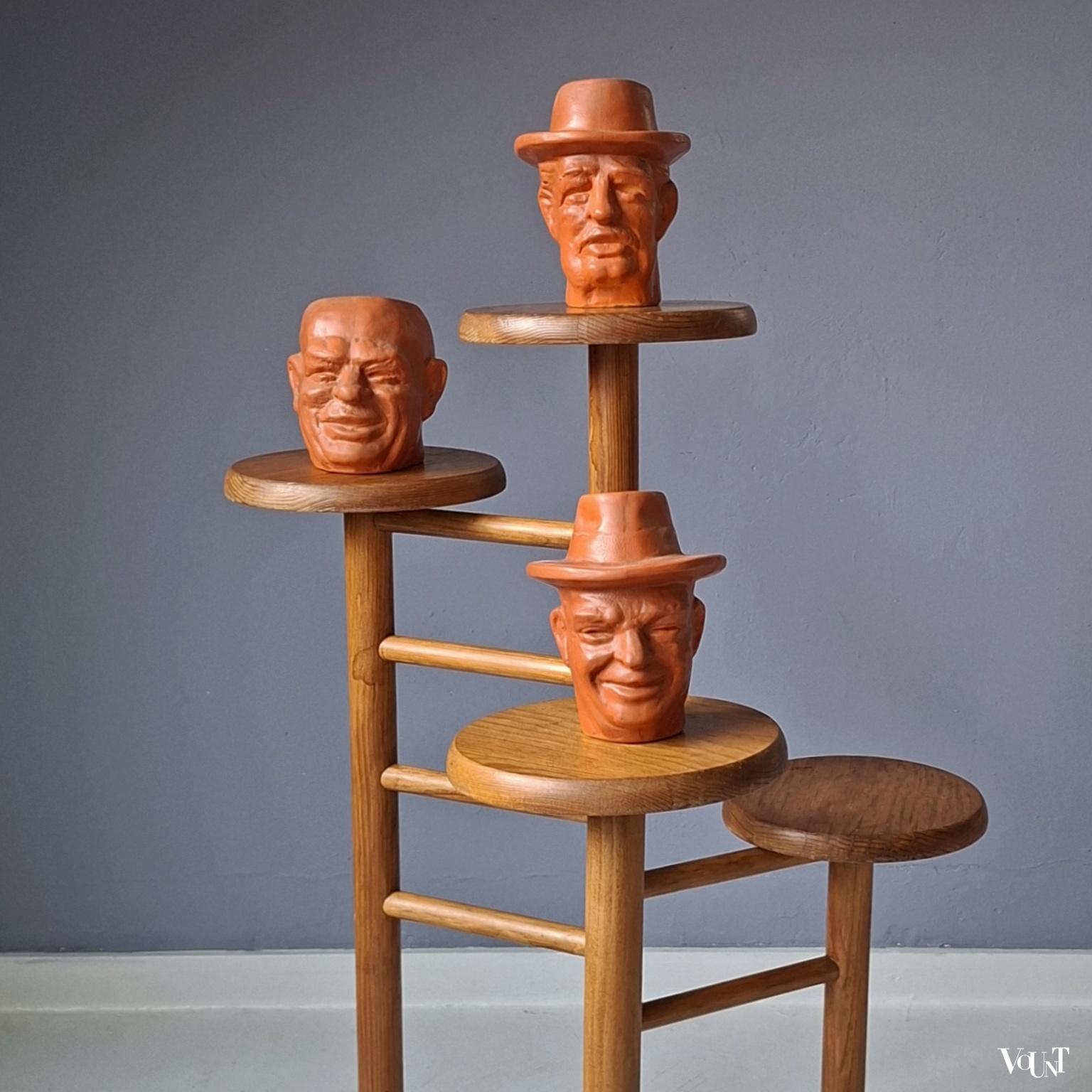 Vintage Franse plantenstandaard / display, jaren '70