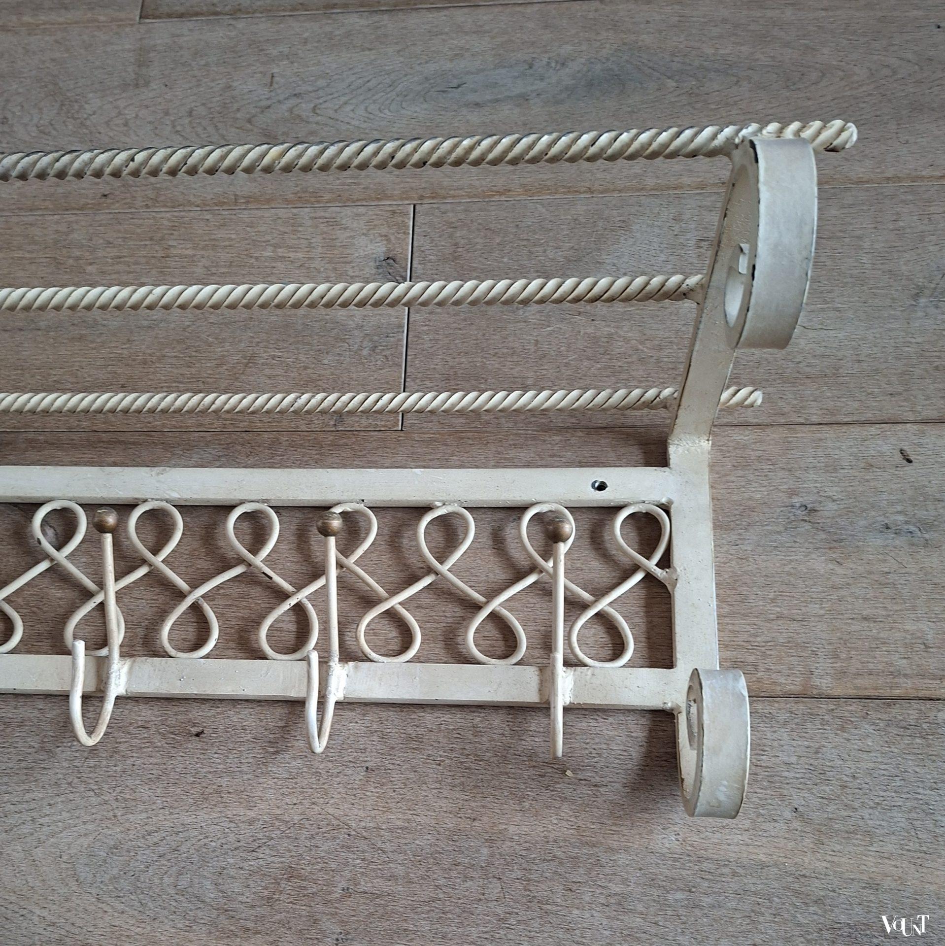 Metalen wandkapstok, jaren 50/'60