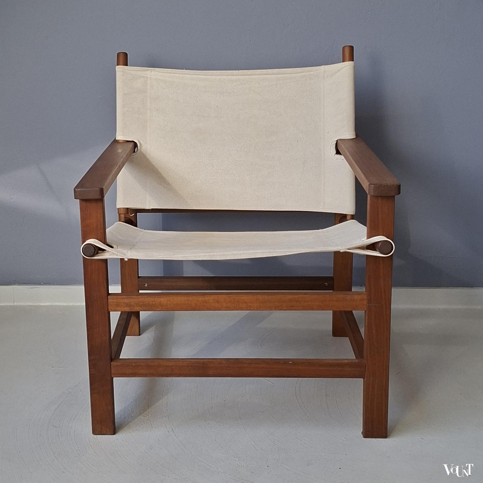 Scandinavische vintage safaristoel, jaren '70
