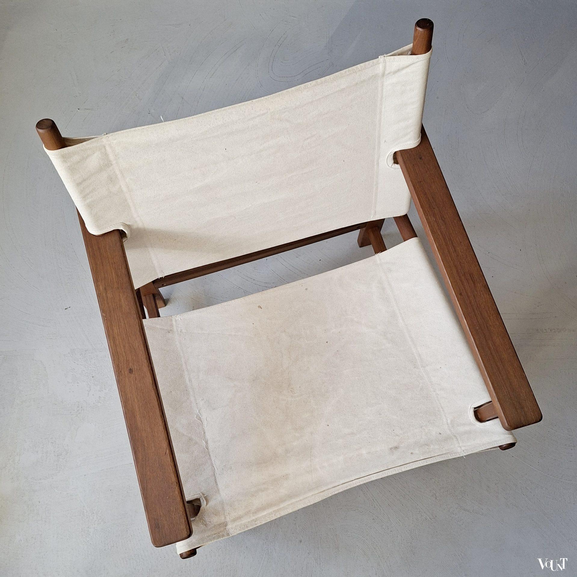 Scandinavische vintage safaristoel, jaren '70