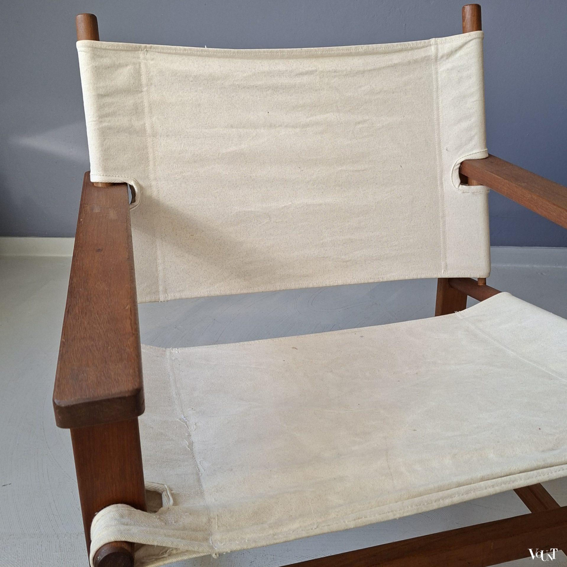 Scandinavische vintage safaristoel, jaren '70