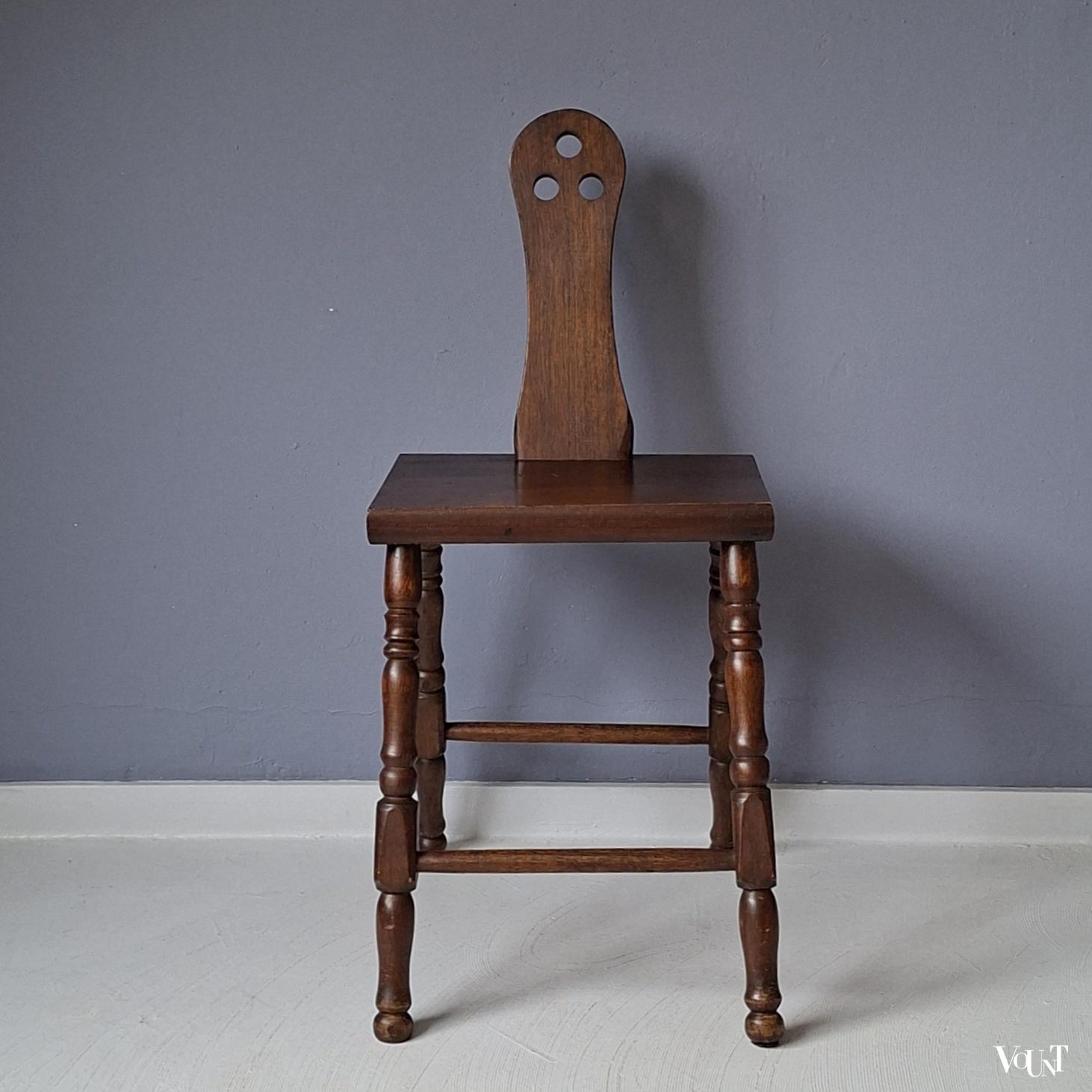 Vintage houten stoeltje, jaren '60/'70