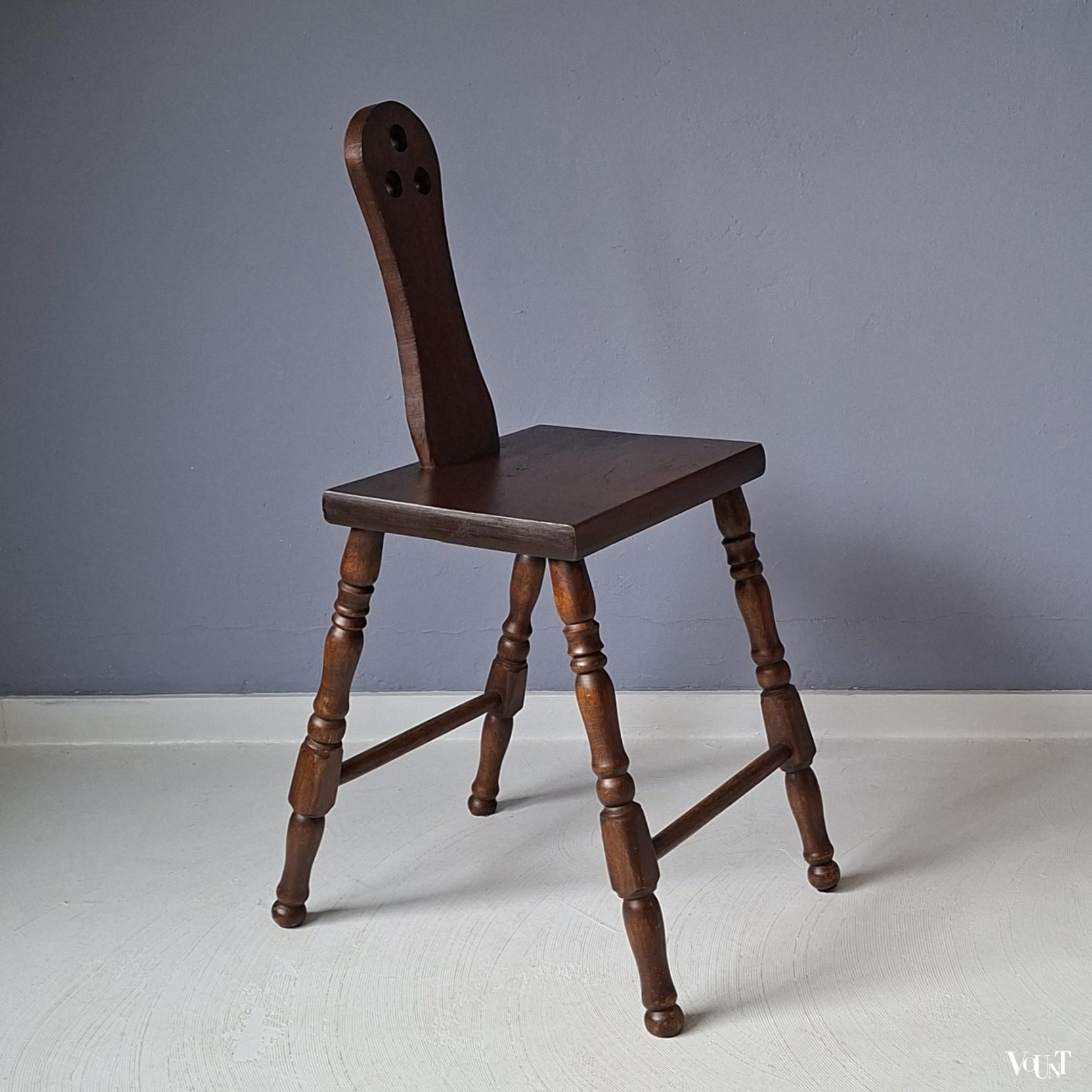 Vintage houten stoeltje, jaren '60/'70