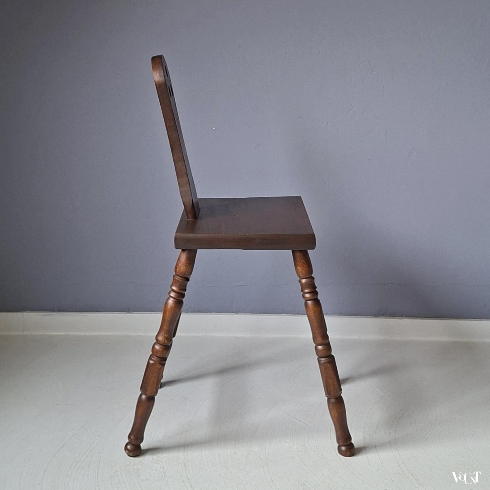 Vintage houten stoeltje, jaren '60/'70