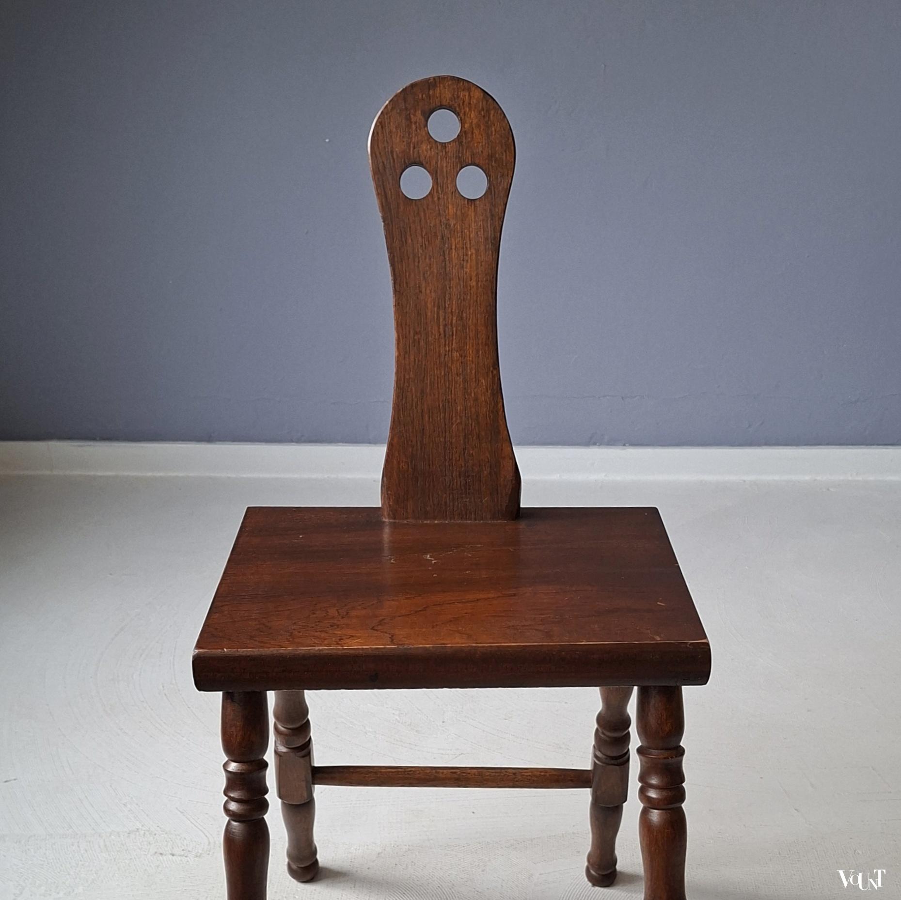 Vintage houten stoeltje, jaren '60/'70