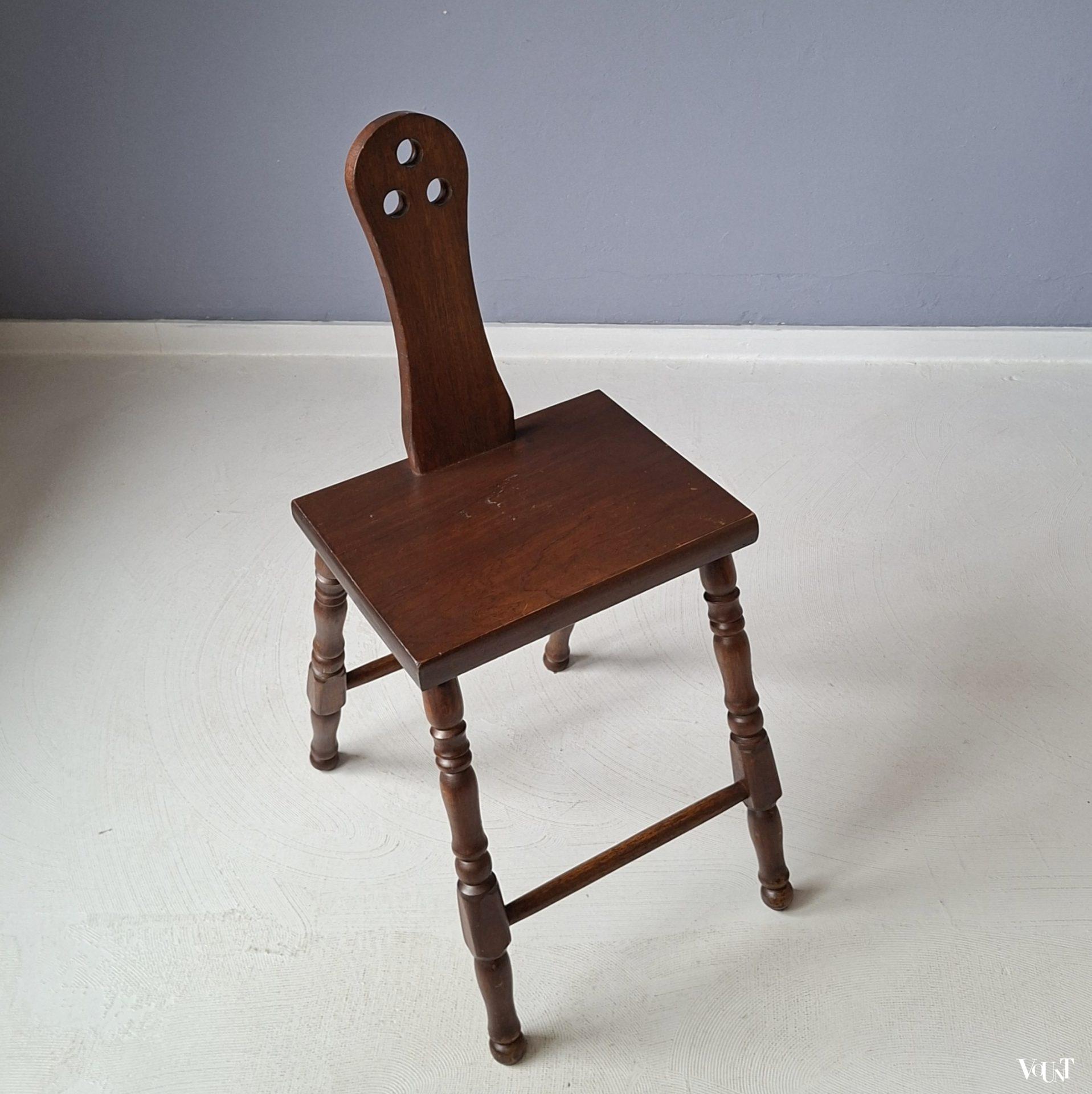 Vintage houten stoeltje, jaren '60/'70