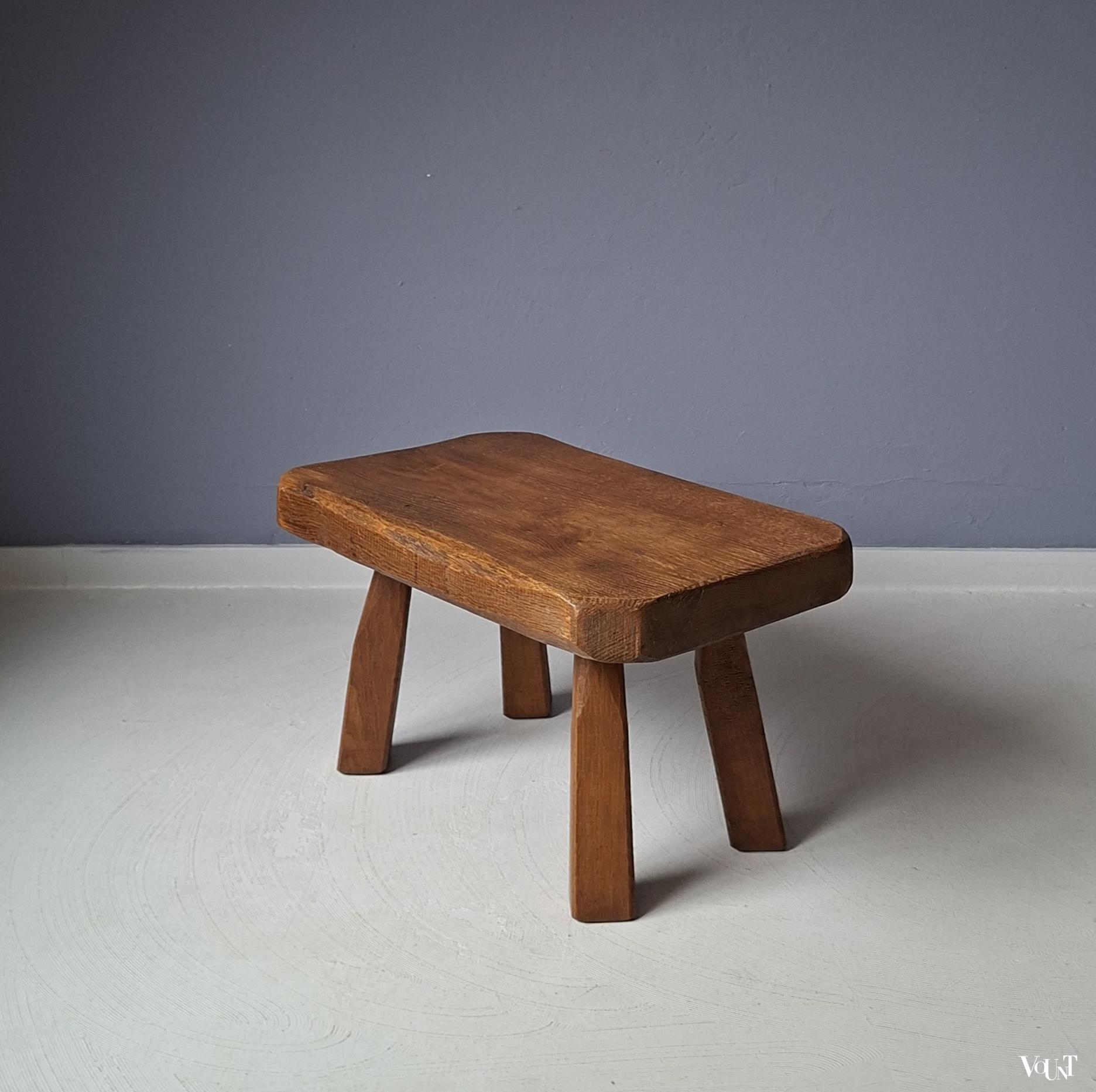 Brutalist houten bijzettafel, jaren '60/'70