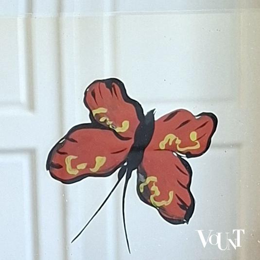 Victoriaanse spiegel met achterglasschildering, Engeland, ca. 1890