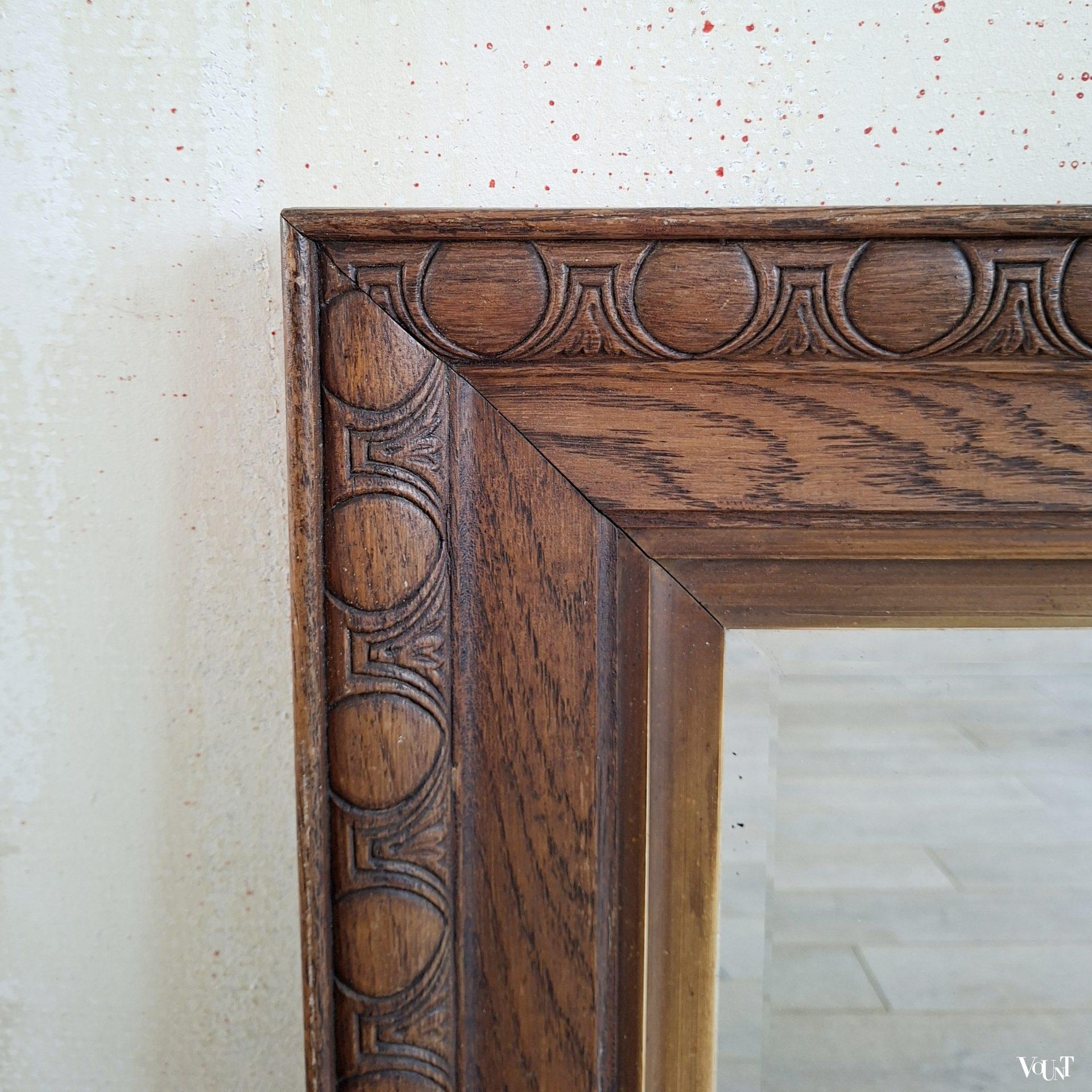 Victoriaanse spiegel met achterglasschildering, Engeland, ca. 1890