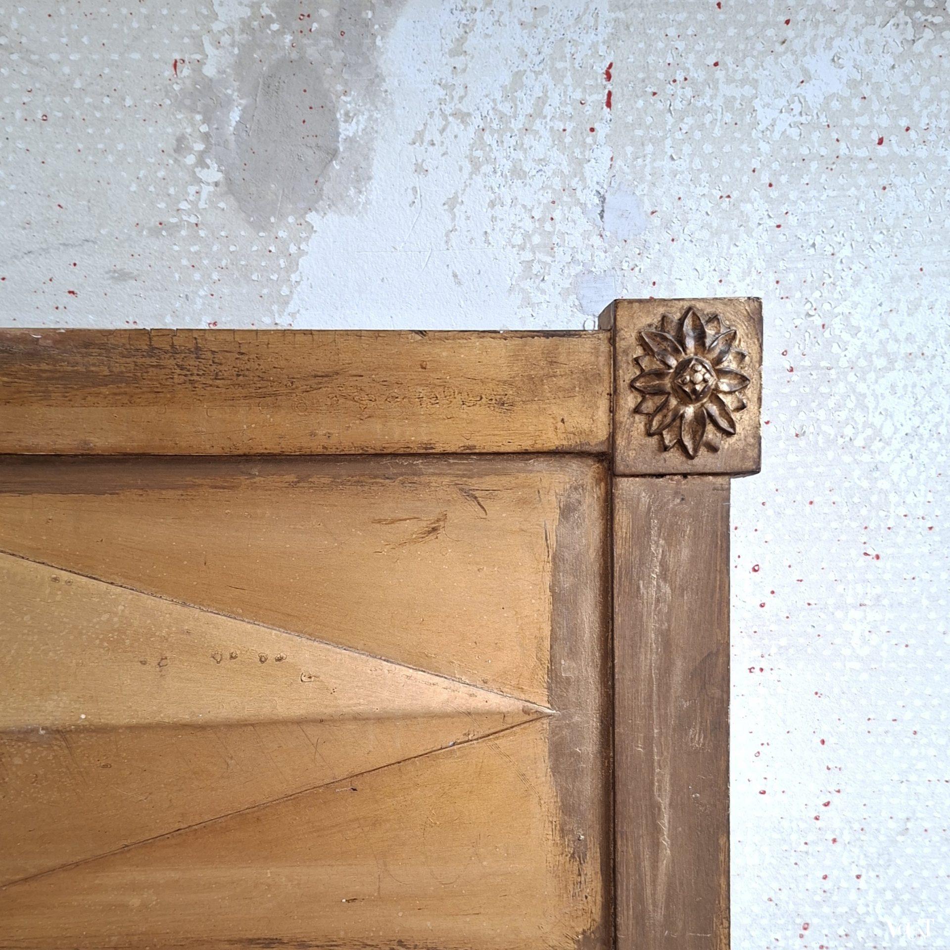 Goudkleurige houten Biedermeier wandspiegel, 1e helft 19e eeuw