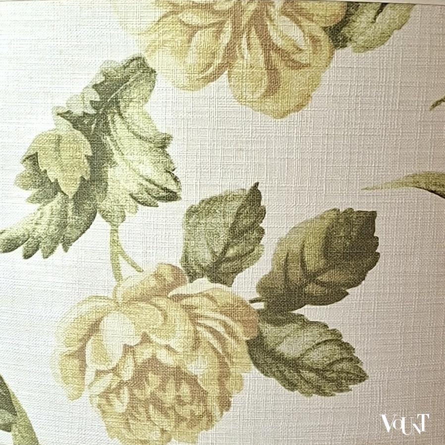 Tafellamp met grote bloemenkap, jaren '70/'80