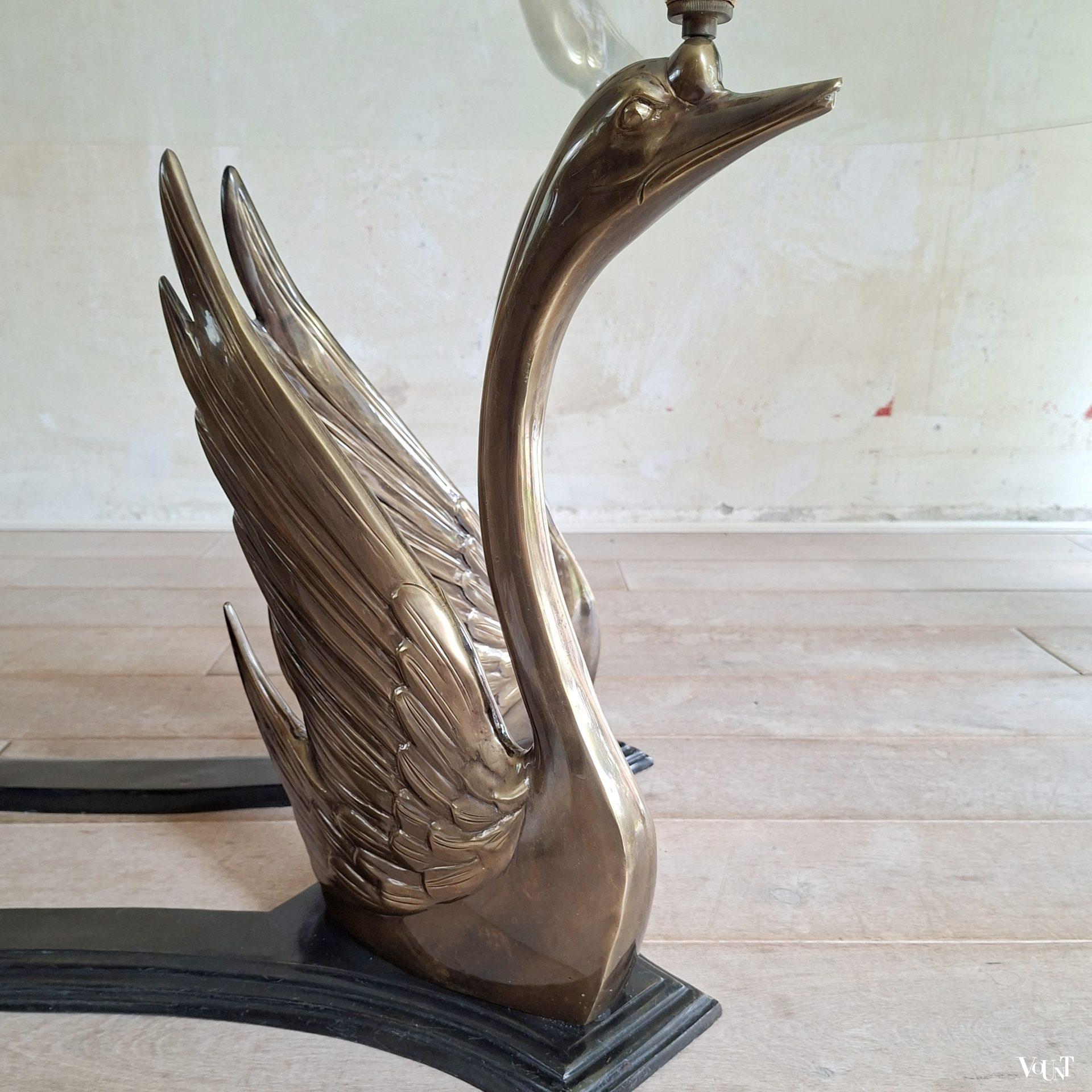 Salontafel met voet met zwanen, jaren '70